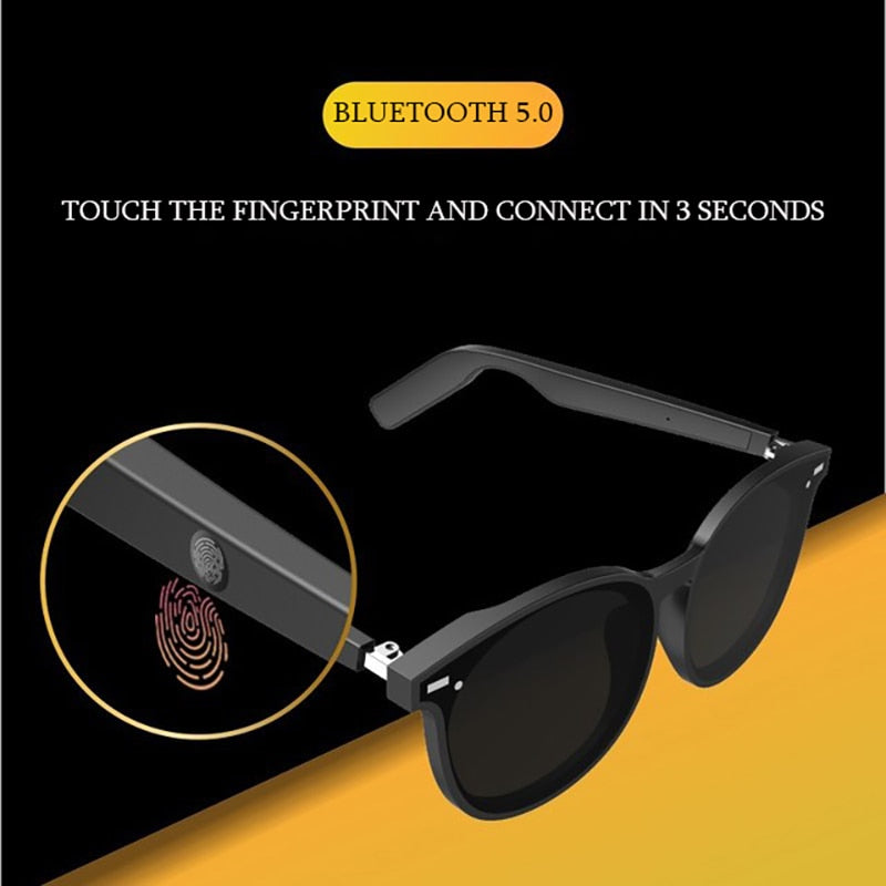 Smart sunglasses wear 5.0 wireless Bluetooth headset binaural phone waterproof noise reduction stereo Moving band mic