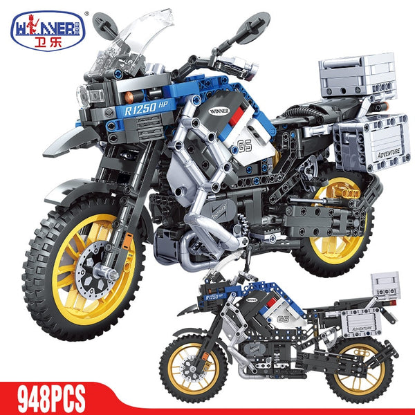 Technical Motorcycle car Model building blocks Speed Racing car City Vehicle MOC Motorbike bricks Kits