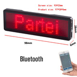 Rechargeable Bluetooth Digital LED Badge Insignia DIY Programmable Scrolling Message Board Mini LED Display LED Name Tag