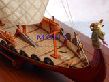 Classic wooden scale sailing boat wood scale ship 1/50 Viking ships scale assembly model ship building kit scale boat ship