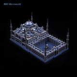 Microworld Models Blue mosque model DIY laser cutting Jigsaw puzzle building model 3D metal Puzzle
