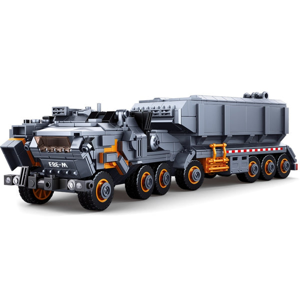 Sluban Military Model Building Block the Wandering Earth Heavy Transport Vehicle Truck 832pcs Educational Bricks Toy Boy